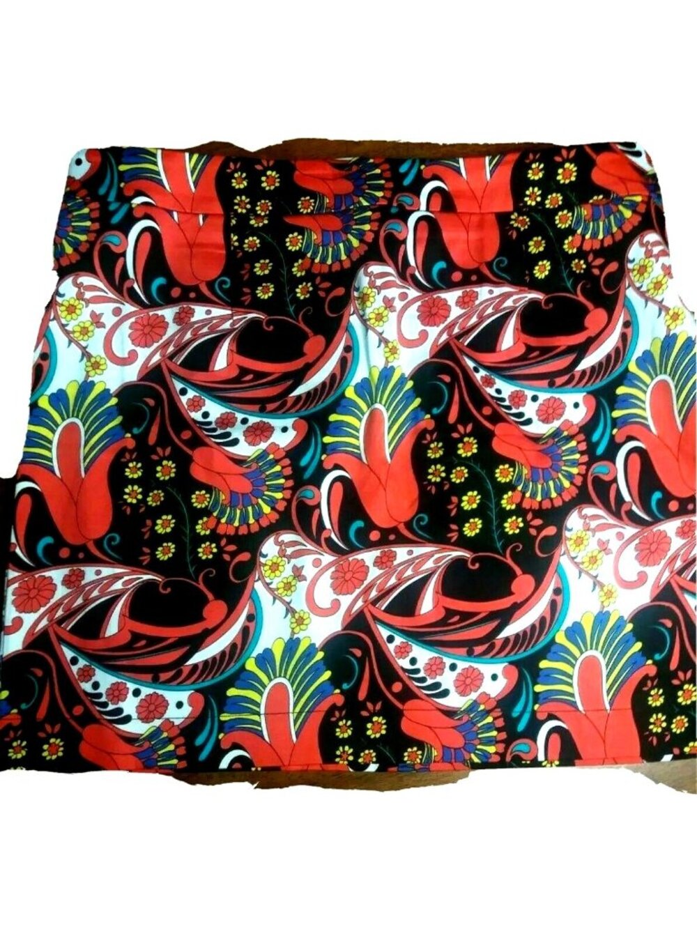 Tracy Negoshian Short Skirt 10 Sara Summer Vibrant Multicolors Floral Paisley